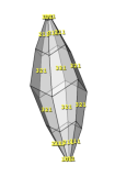 NChwaning rhodochrosite crystal model