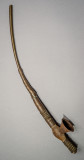 Teke-Mbede or Fang (often erroneously referred to as Kota) pipe in wood, brass and iron