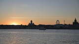 Helsinki skyline in June evening