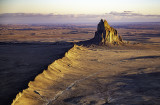 Shiprock: A volcanic neck and dikes looking northeast near Shiprock, NM