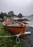 Red Boat in Peggys Cove, Nova Scotia