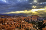 Crepuscular rays over Bryce Canyon National Park, UT