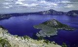 Crater Lake, a caldera six miles in diameter, Crater Lake National Park, OR