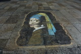    Cologne  Cathedral  court yard pavement art 