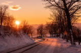 sunset over Belmont