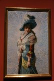 Portrait of a Woman with a Shawl, a Hat and a Parasol (1878) - Francesc Masriera - 1147