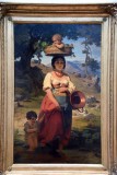 Italian Woman with Children at a Stream (1862) - Johann Kler -4410