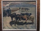 Cows in Antanase Lake (1941) - Justinas Vienozinskis - 8953
