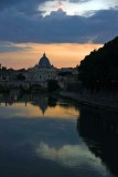 Basilica di San Pietro and Tiber River, sunset view from Ponte Umberto I - 1643
