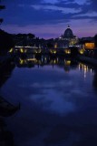 Basilica di San Pietro and Tiber River at dusk, view from Ponte Umberto I - 1715