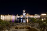 Boardwalk from Beach Club at night