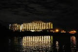 Contemporary Resort from boat at night