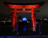 Spaceship Earth through the Torii gate
