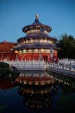 Chinas temple in dusk light
