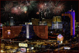 Vegas Strip Fireworks