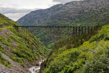 Old railway bridge on the Yukon & White Pass Railway