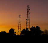 Towers at sunset
