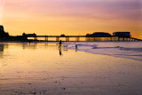 Winter sunset, Cromer Pier, Norfolk, UK