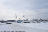Japanese harbour in winter