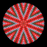 Kaleidoscope created with a picture of a knitted patch
