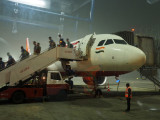 Disembarking the flight from Chennai at Delhi