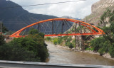 Bridge under construction over the Urubamba river in Urubamba