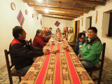 Dinner with a family in Urubamba, Peru