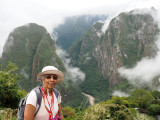 On Machu Picchu with the Urubamba river in the background