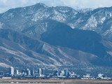 Salt Lake City in front of the Wasatch Mountains