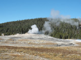 Just in time arrivial at Old Faithful Geyser