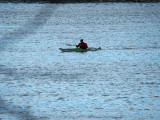 All bundled up on the river