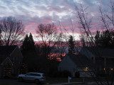 Just before sunrise in front of our home