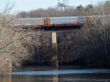 Freight train crosses the Monocacy river