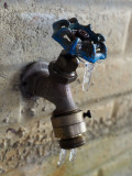 The tap outside the house