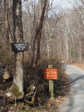 Initial part of trail over private road