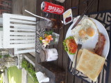 Breakfast at Bali Santi Bungalows. Candi Dasa