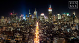 Midtown Manhattan Cityscape from SoHo at Night