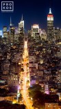 Midtown Manhattan Cityscape from SoHo at Night - Vertical