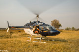 Helicopter over Chitabe Camp, Okavango Delta   2