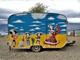 Painted caravan