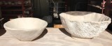 slab bowls with rolled in design