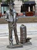 The Lone Sailor with his Seabag at the Navy Memorial