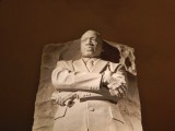 Closeup details of the sculpture of MLK