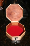 Inside padauk box