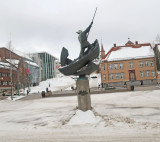 The Whaling Monument on Tromsoya Island, Norway