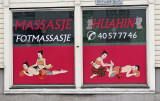Interesting sign for massage parlor in Tromso, Norway