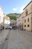 Stradun is the main street in Dubrovnik and very quiet at 9 AM on Wednesday morning
