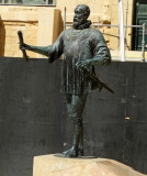 Statue of Grandmaster Jean Parisot de La Valette, who laid the foundation stone for Valletta in 1566