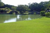 Two arched stone bridges in Shikina-en gardens