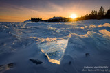 Sunset over ice